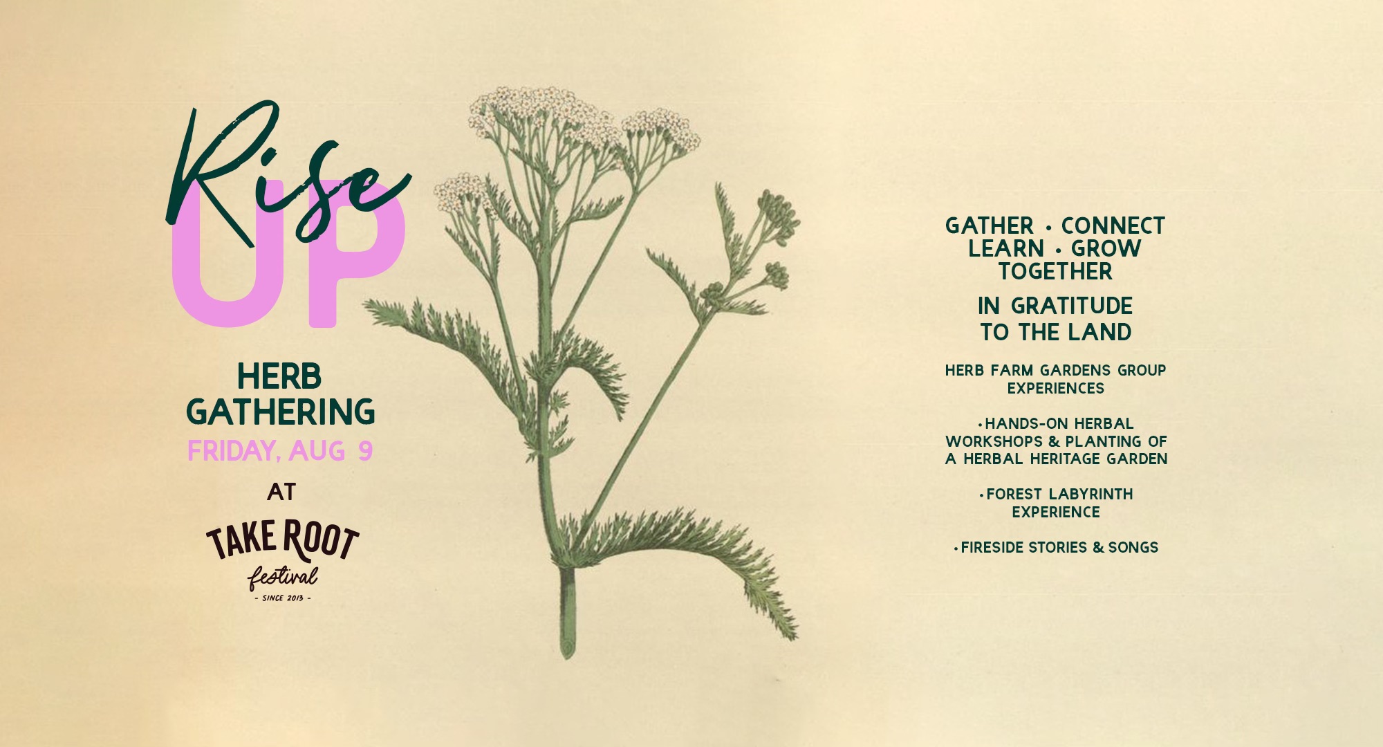 Rise Up Herb Gathering, Friday Aug 9 at Take Root Fest
